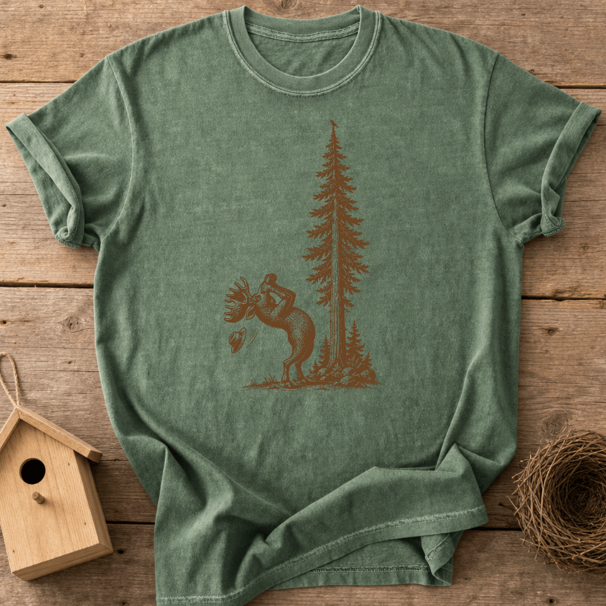 Birdwatching Moose T-Shirt