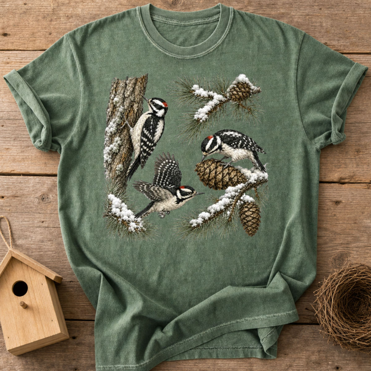 Winter Woodpeckers T-Shirt