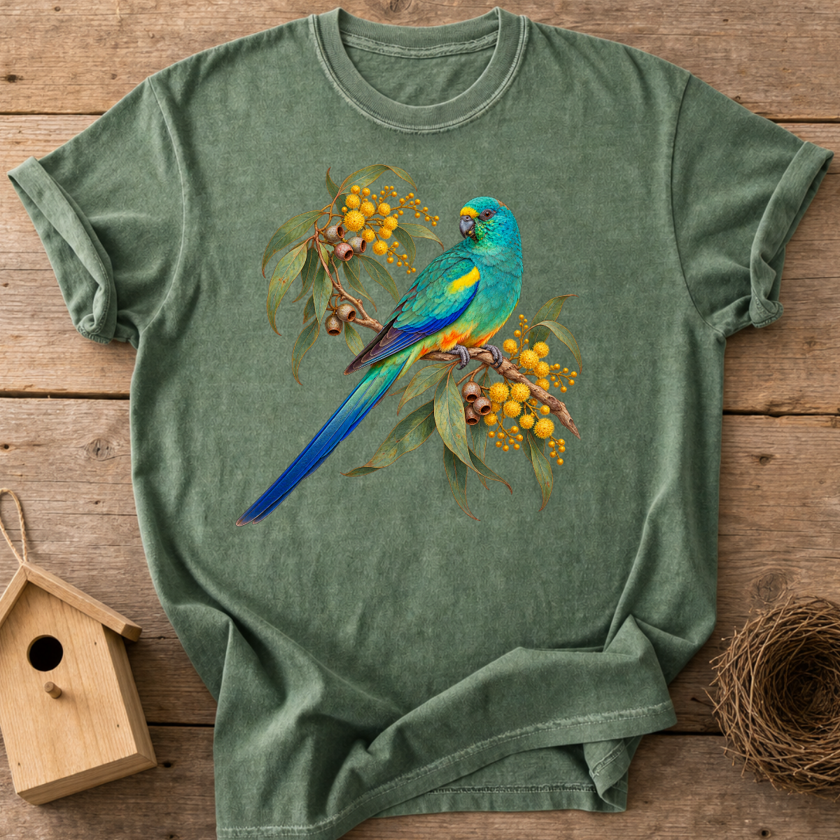 Golden Wattle Parrot T-Shirt