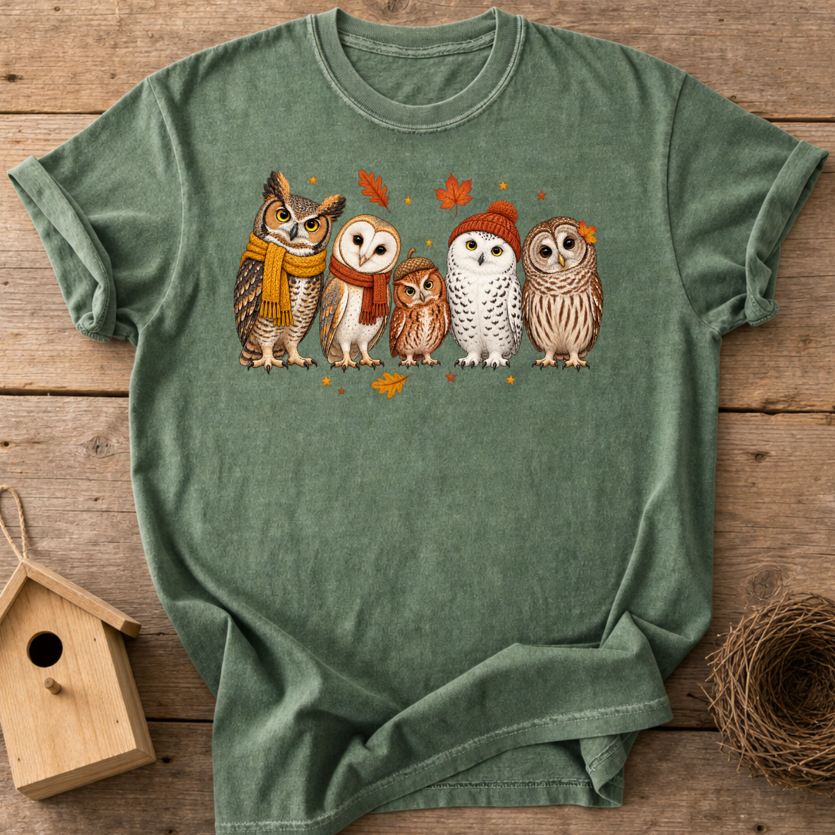 Cozy Fall Owls T-Shirt