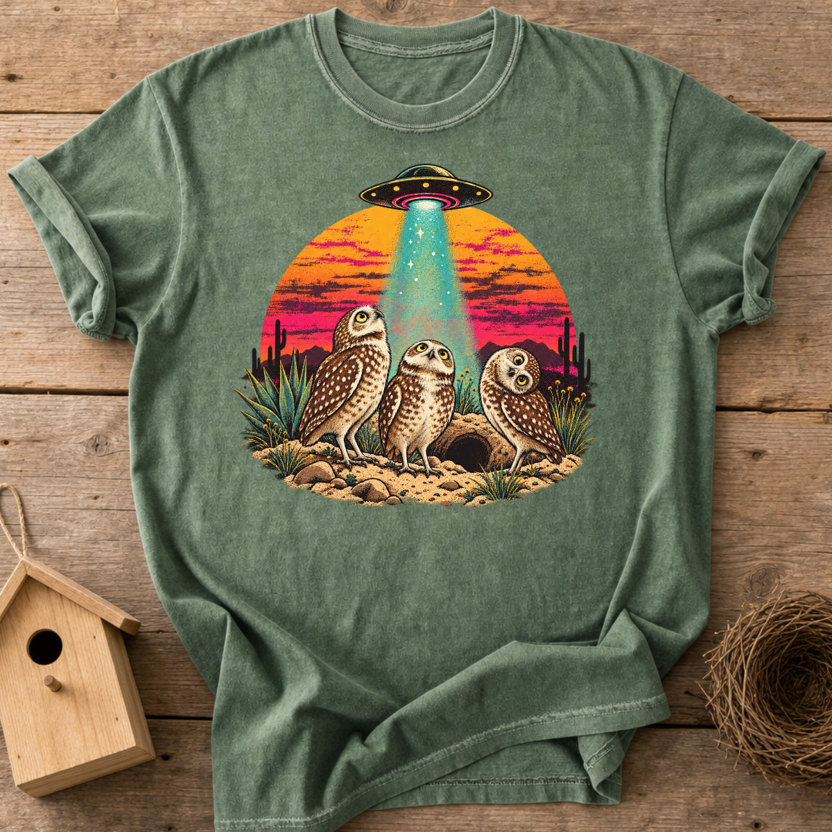 Desert Owls UFO T-Shirt
