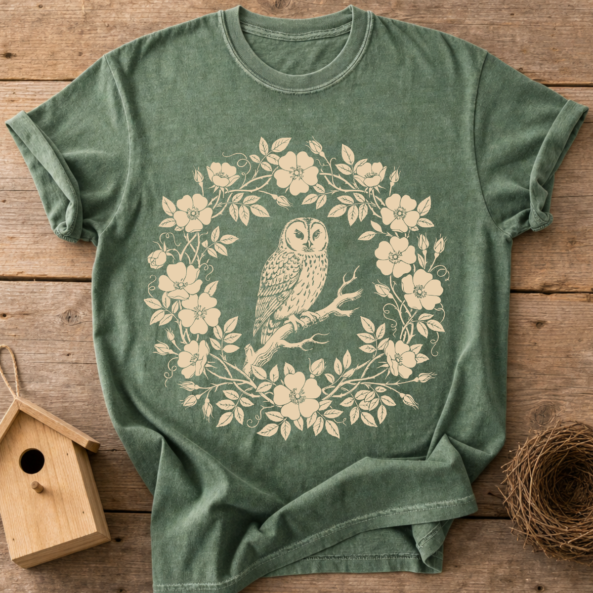 Owl Wreath T-Shirt