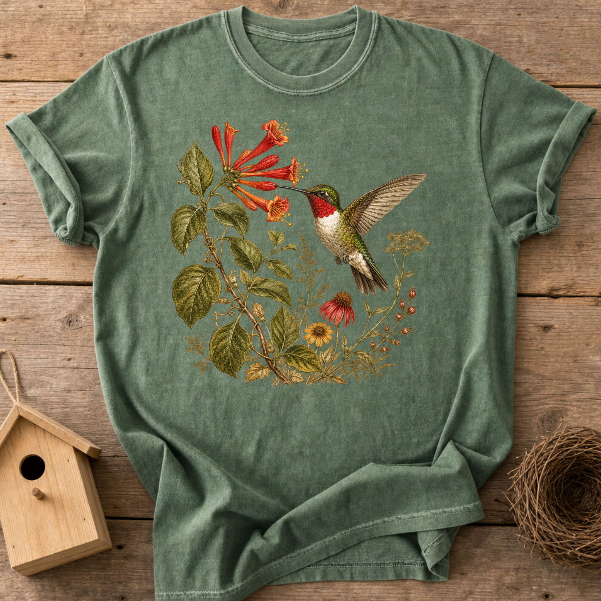 Hummingbird Botanical T-Shirt