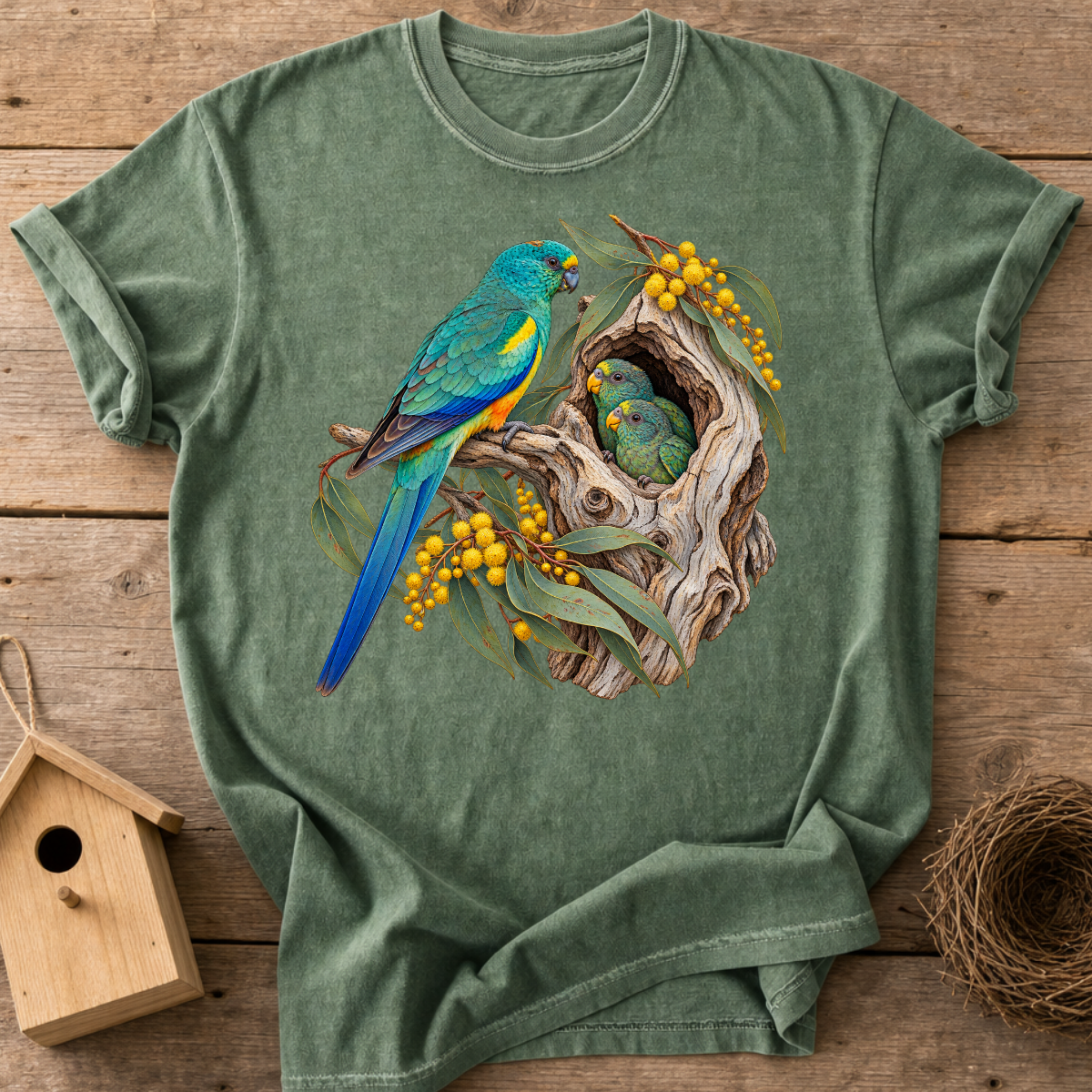 Parrot Family Nest T-Shirt