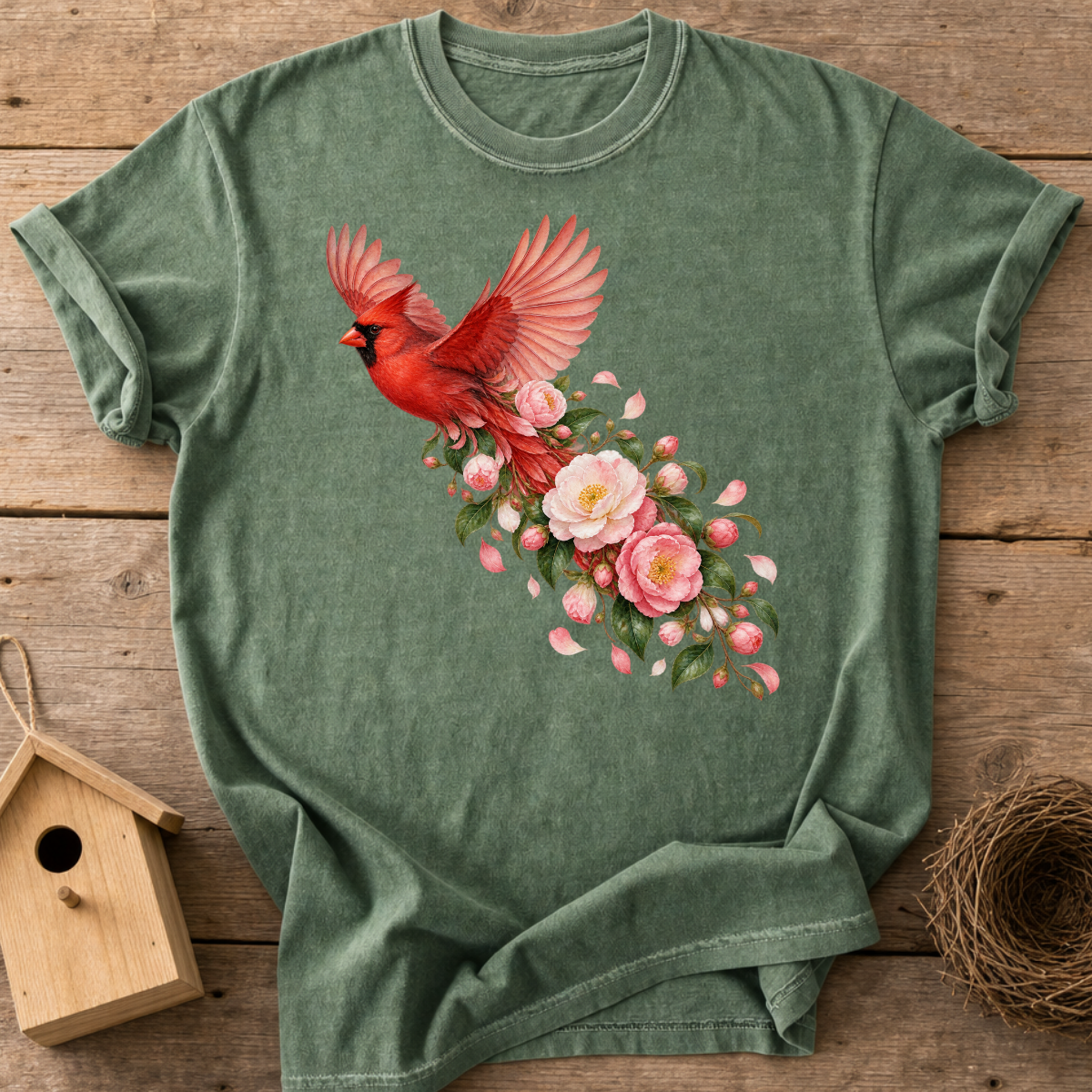 Cardinal Blossom Flight T-Shirt