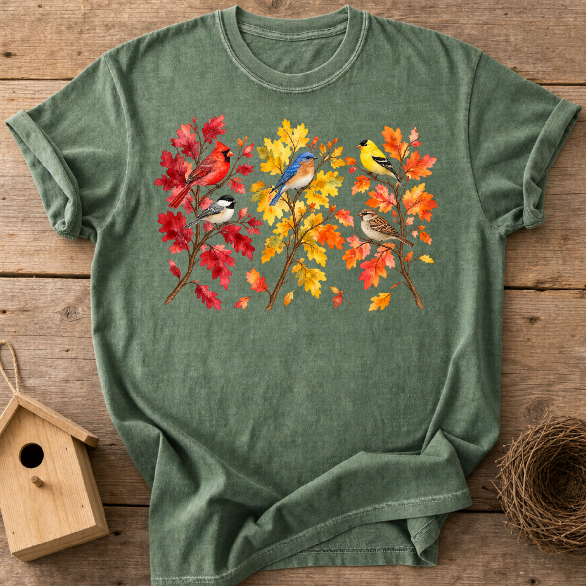 Fall Backyard Birds T-Shirt