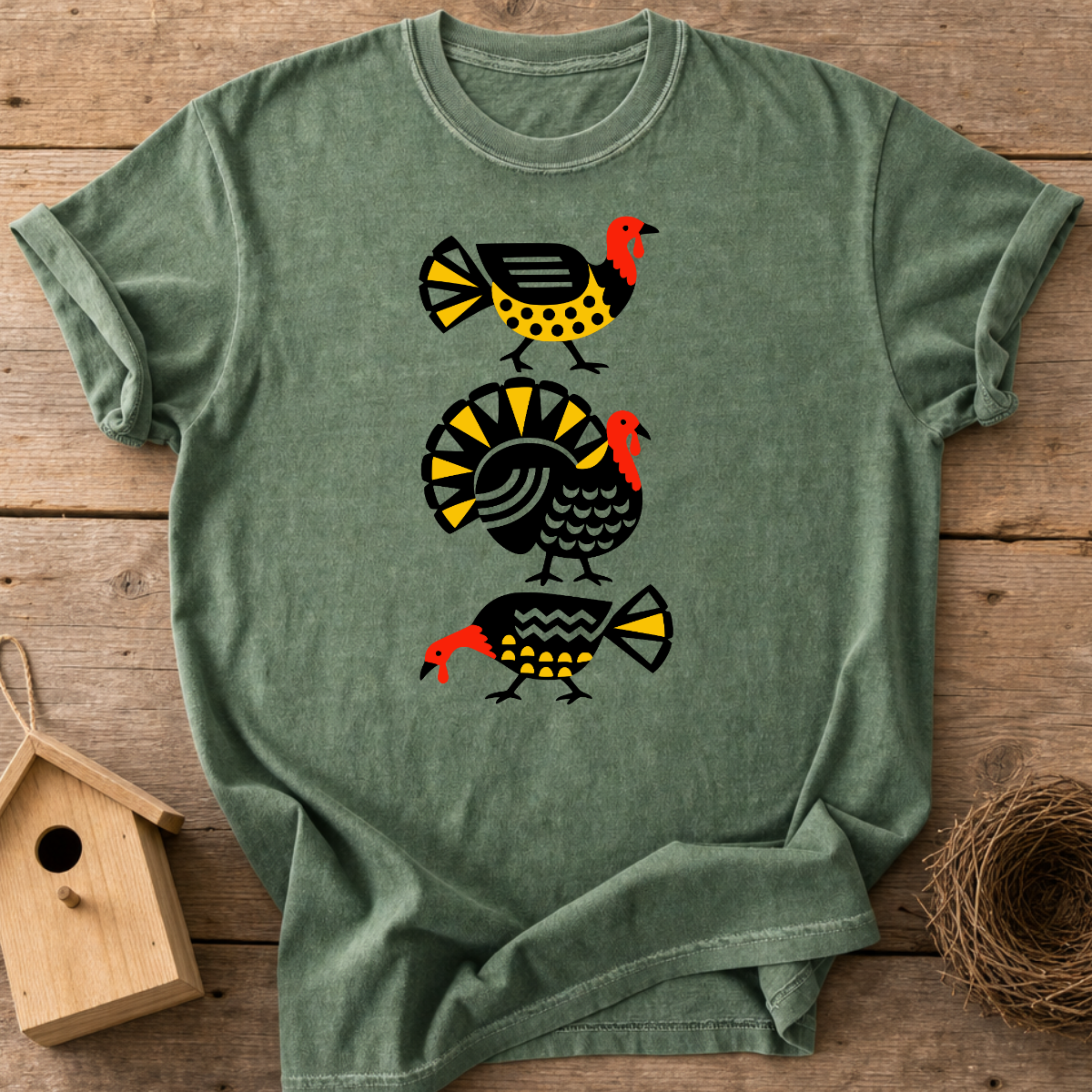Folk Art Turkey T-Shirt