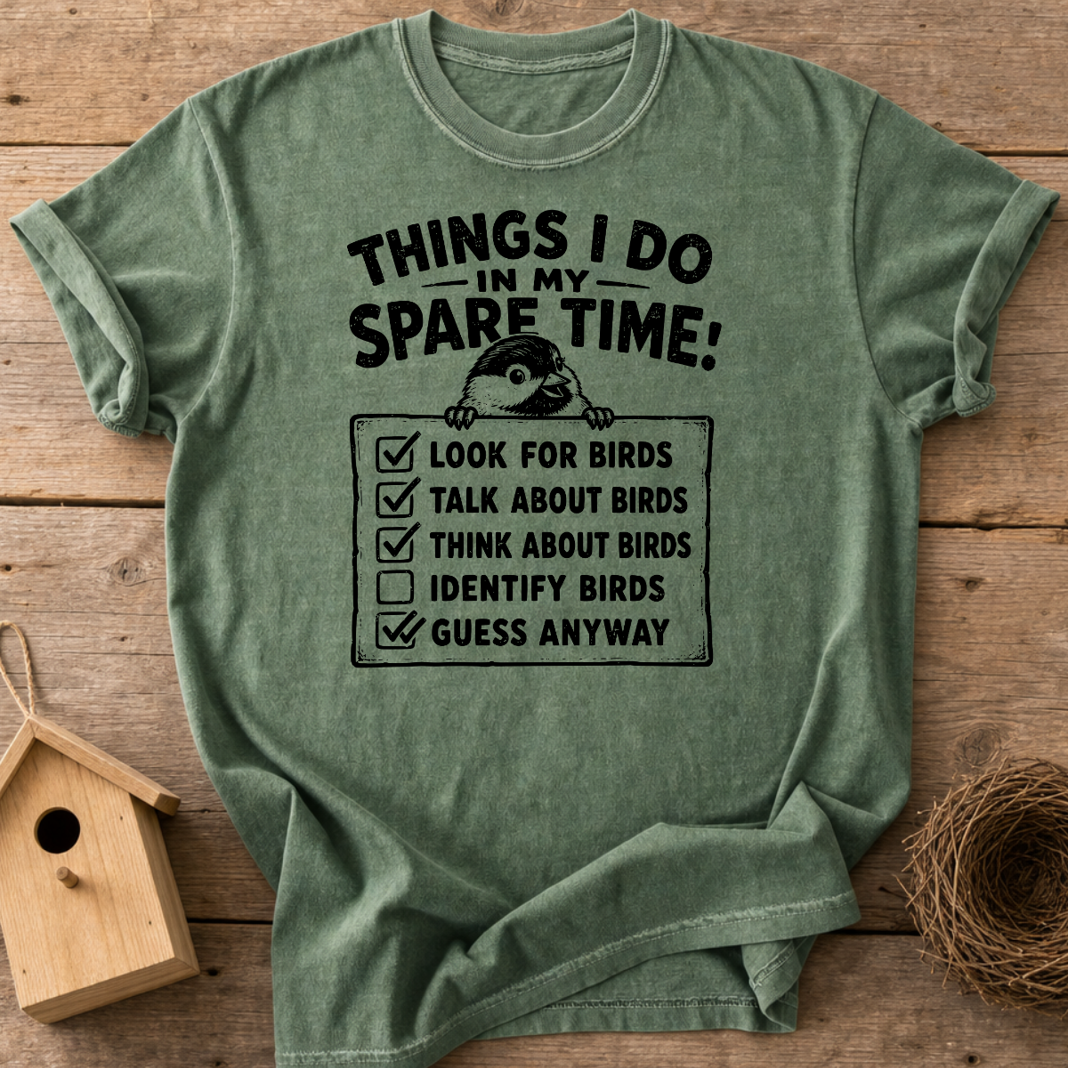 Things I Do In My Spare Time Birds T-Shirt
