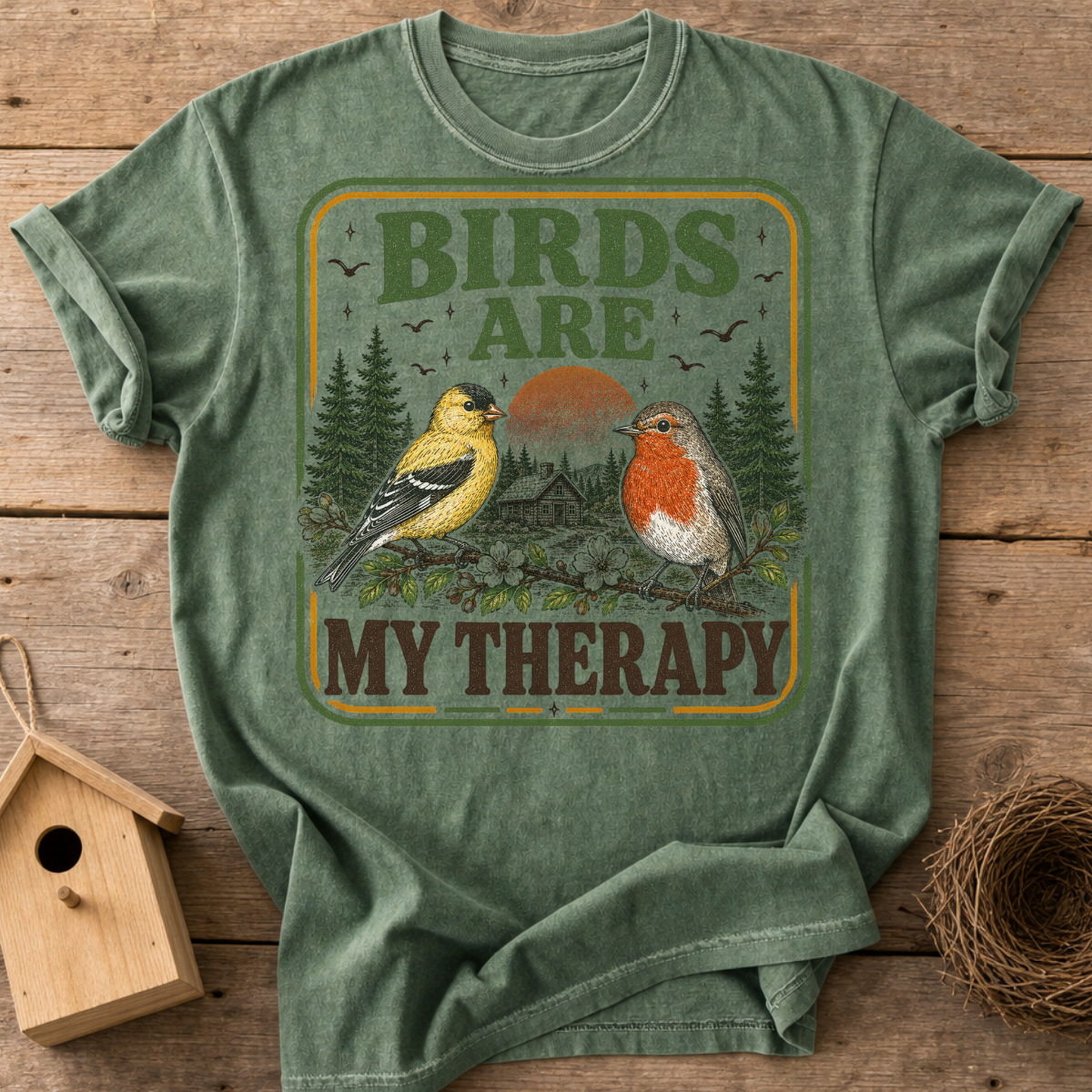 Birds Are My Therapy T-Shirt