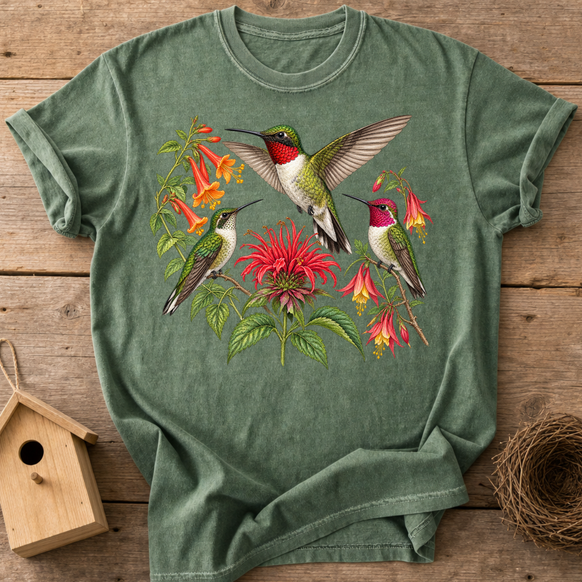 Botanical Hummingbirds T-Shirt