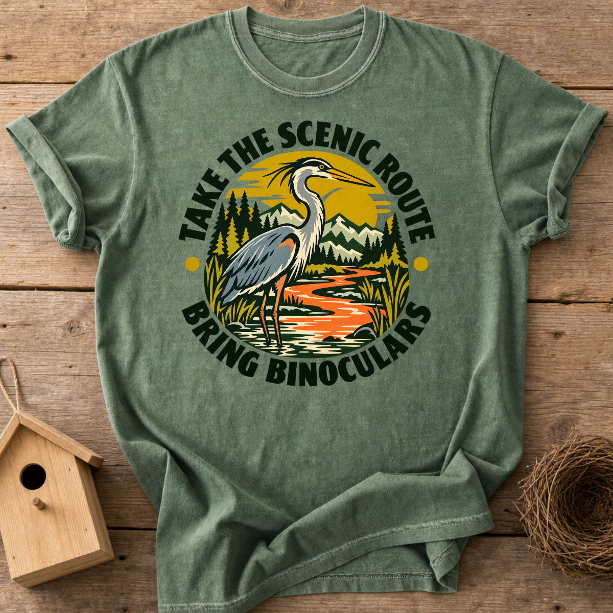 Scenic Route Heron T-Shirt