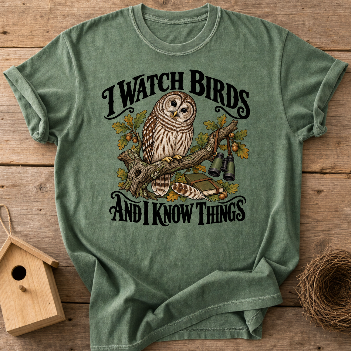 Wise Owl Birder T-Shirt