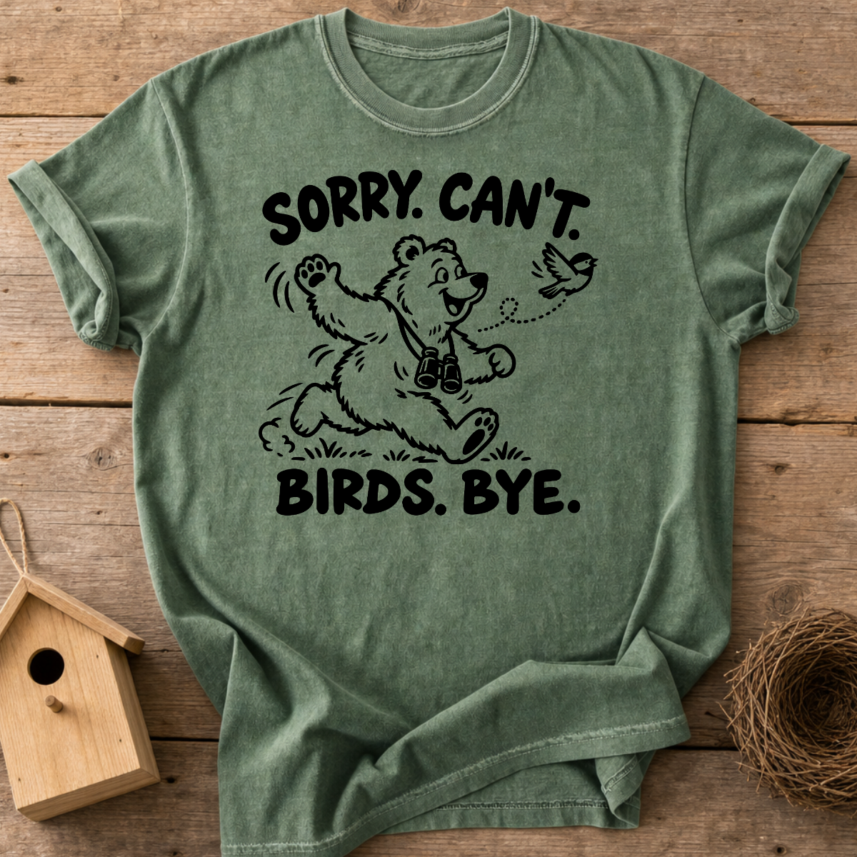 Birding Bear Goodbye T-Shirt