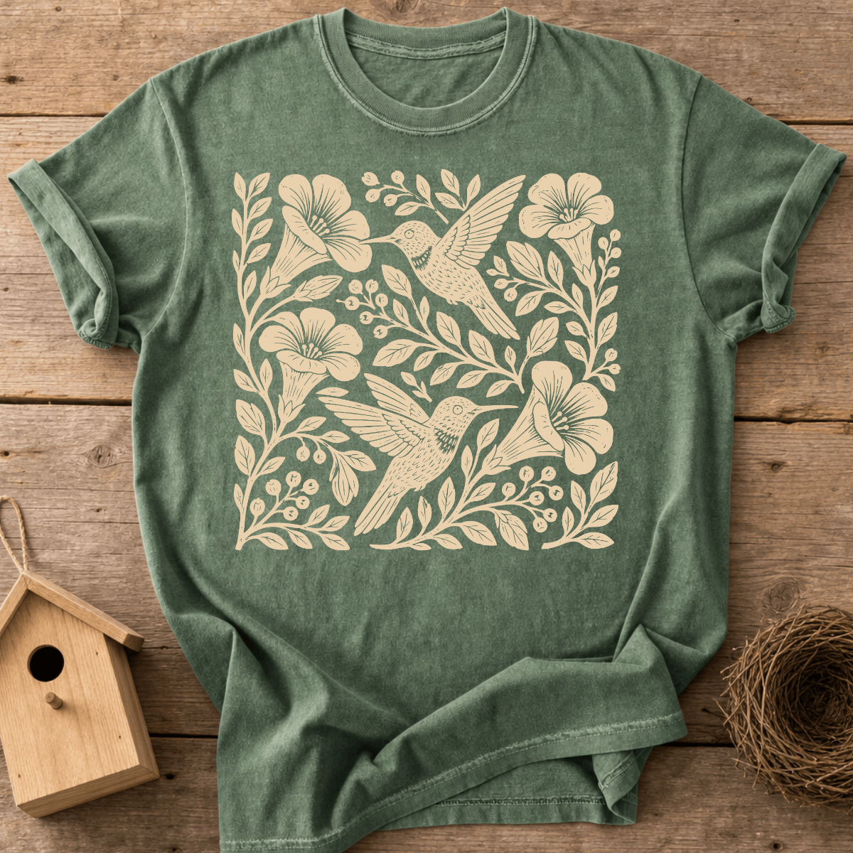 Folk Hummingbirds T-Shirt