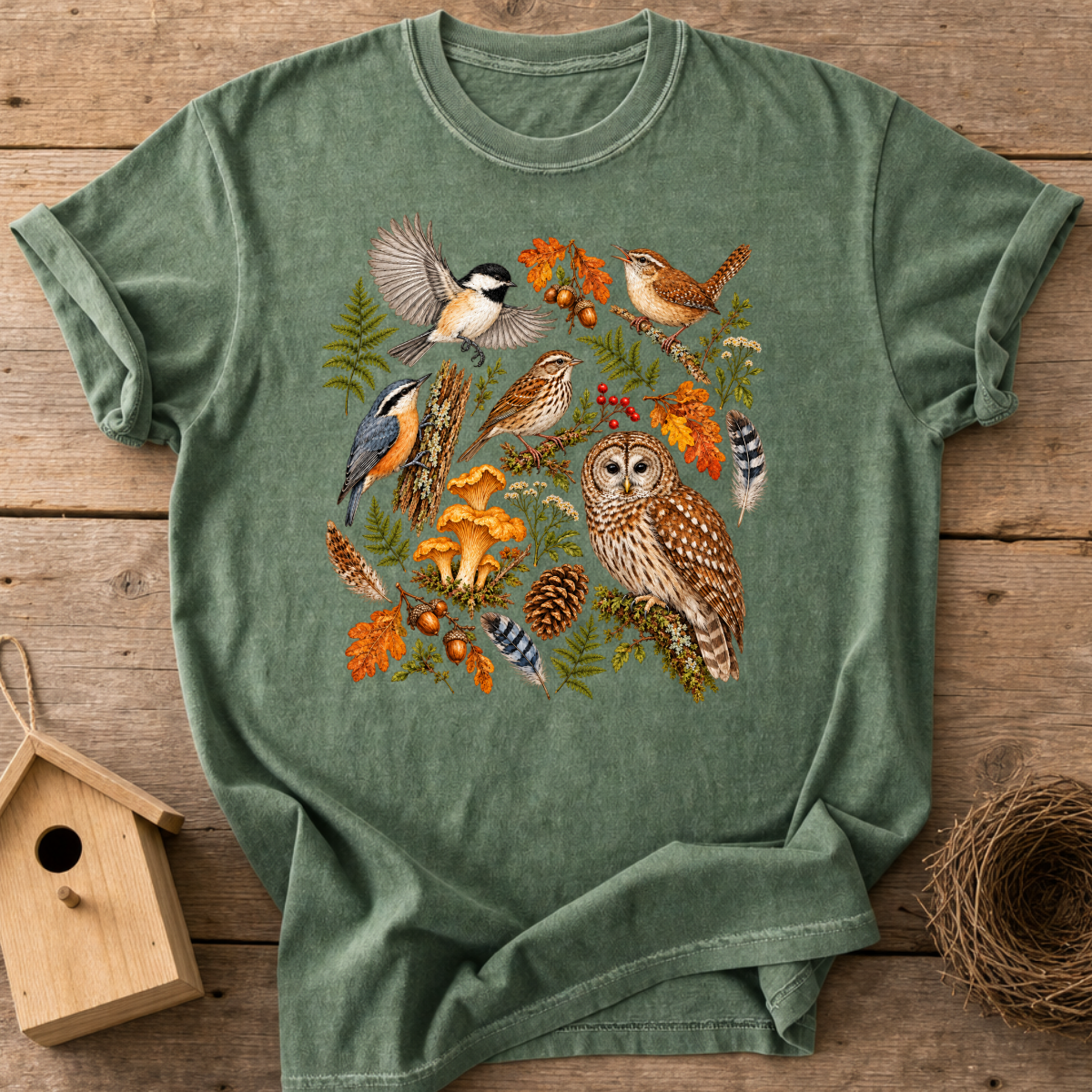 Forest Bird Gathering T-Shirt
