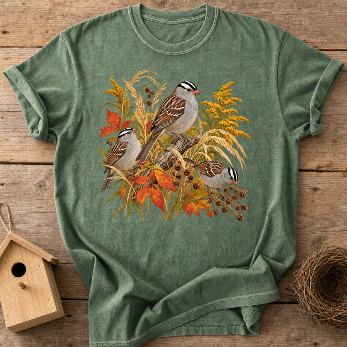 Fall White-Crowned Sparrow T-Shirt