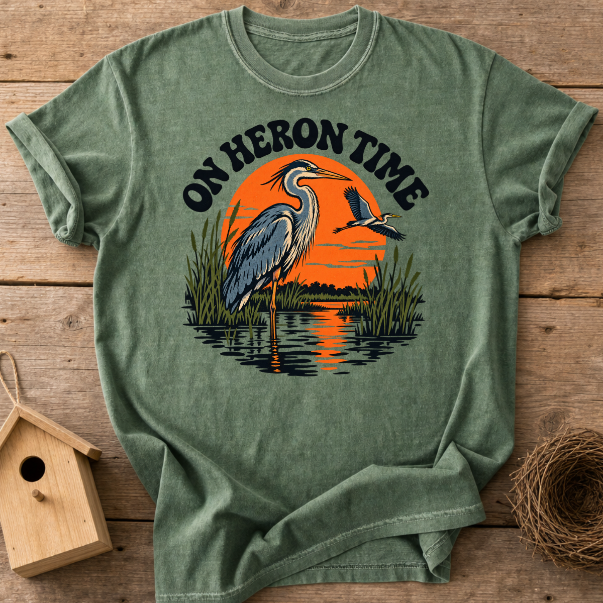 On Heron Time T-Shirt