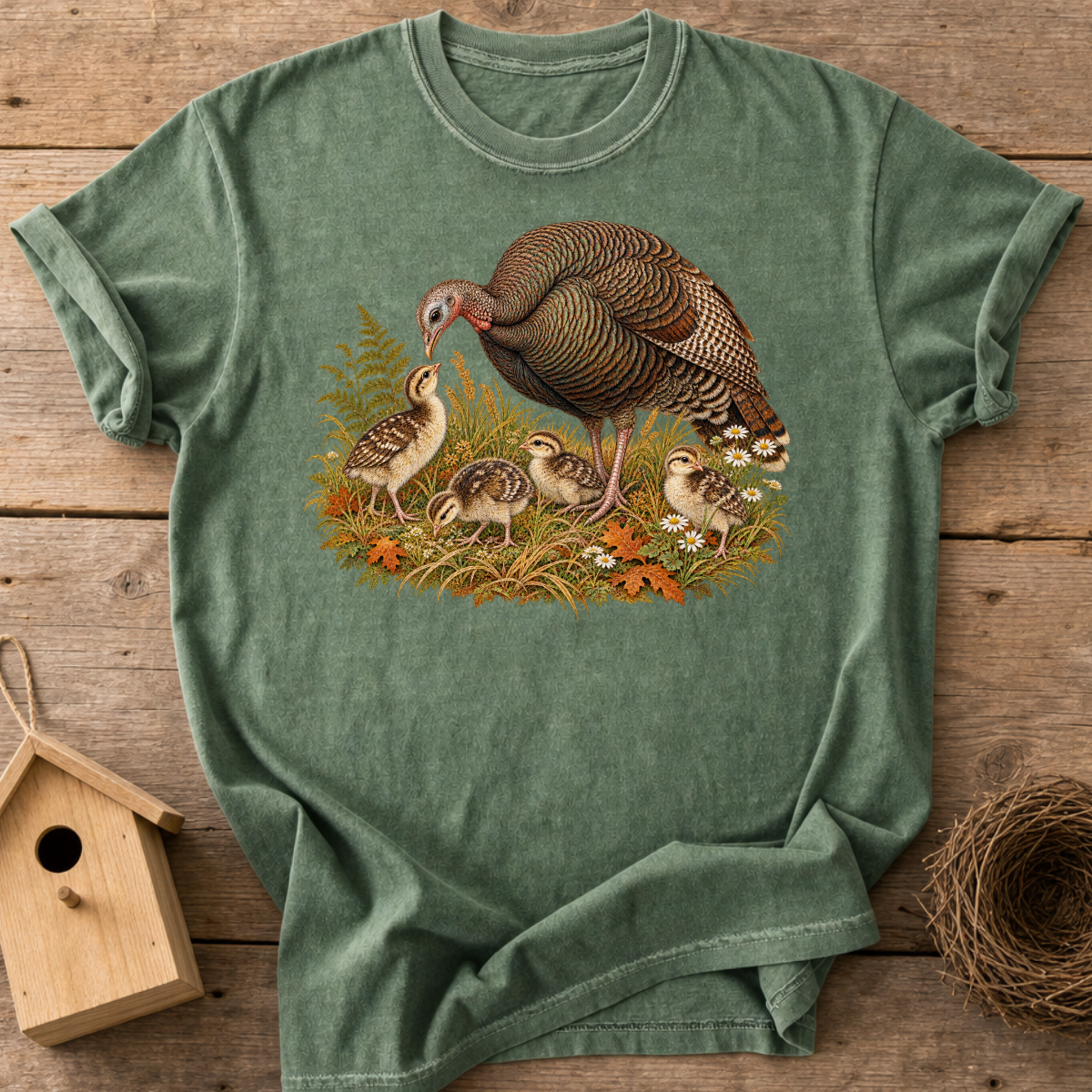 Woodland Turkey Family T-Shirt