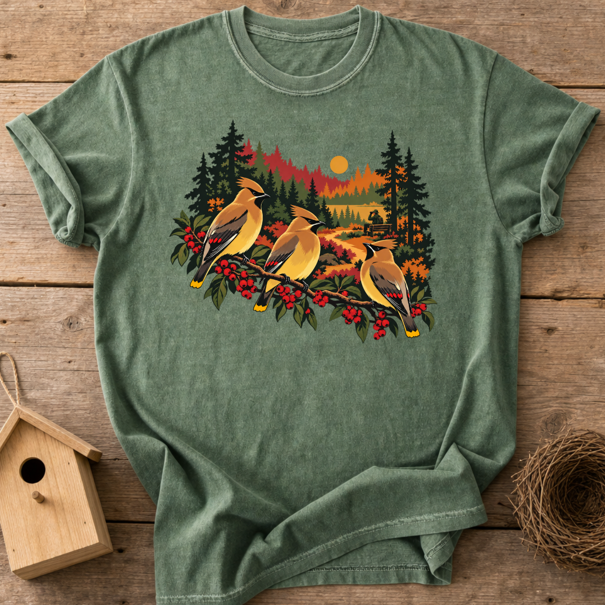 Autumn Waxwings T-Shirt