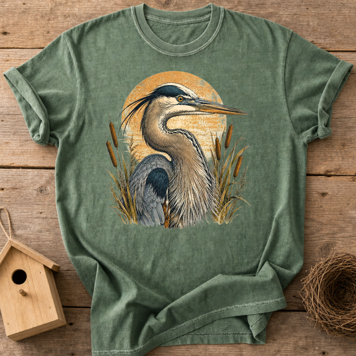 Heron Sunset T-Shirt