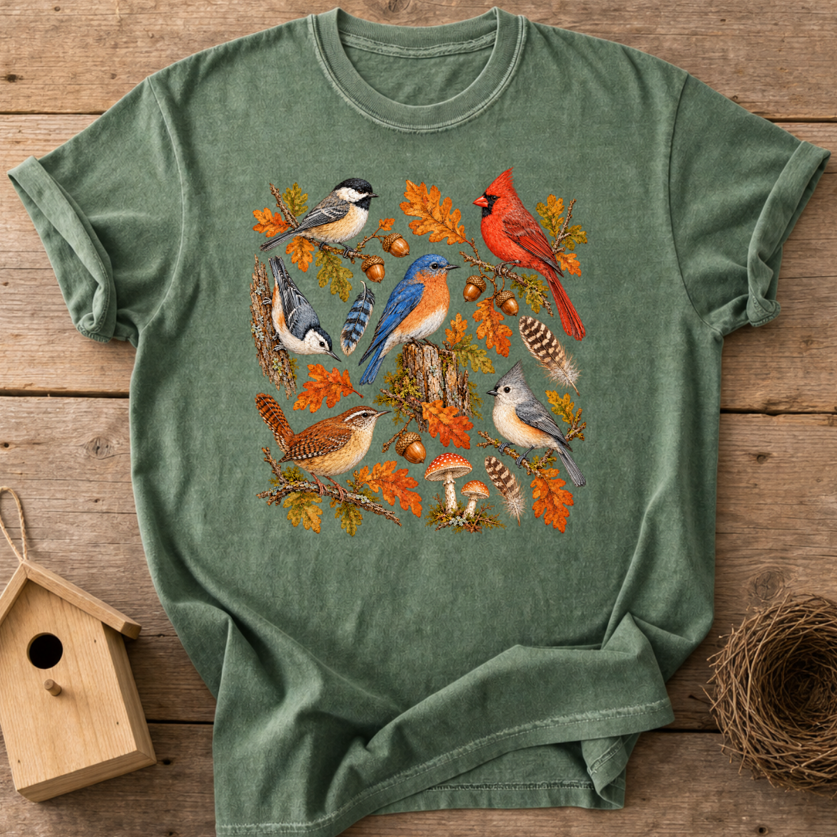 Fall Backyard Birds T-Shirt