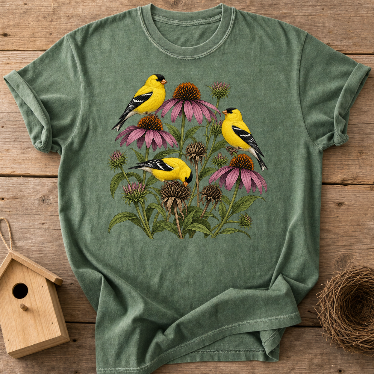 Goldfinch Garden T-Shirt
