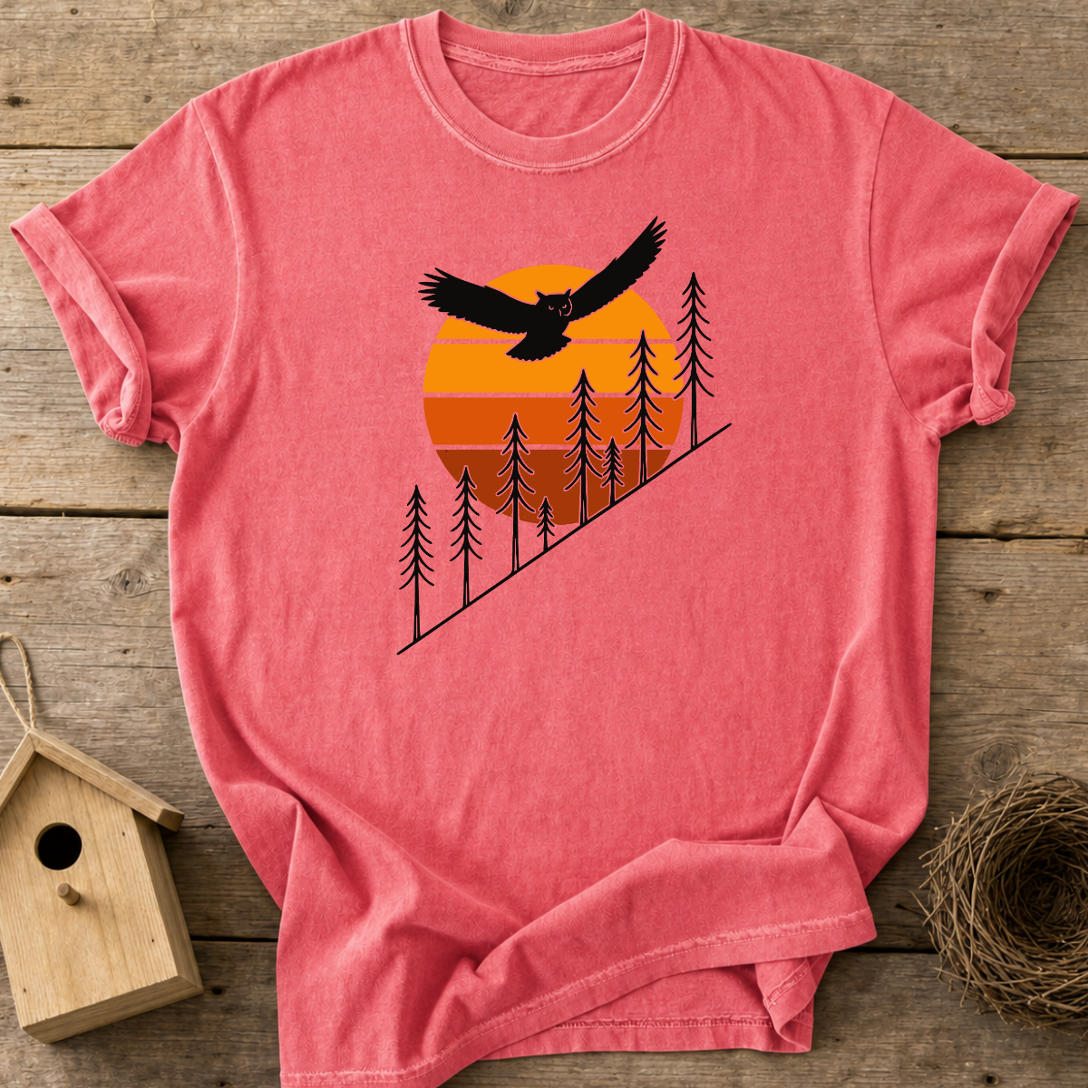 Owl Mountain Sunset T-Shirt